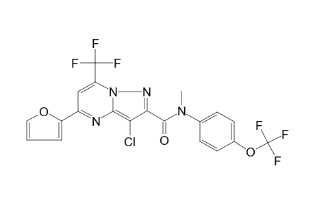 3-Chloro-5-(2-furyl)-N-methyl-N-[4-(trifluoromethoxy)phenyl]-7-(trifluoromethyl)pyrazolo[1,5-a]pyrimidine-2-carboxamide