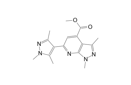 methyl 1,3-dimethyl-6-(1,3,5-trimethyl-1H-pyrazol-4-yl)-1H-pyrazolo[3,4-b]pyridine-4-carboxylate