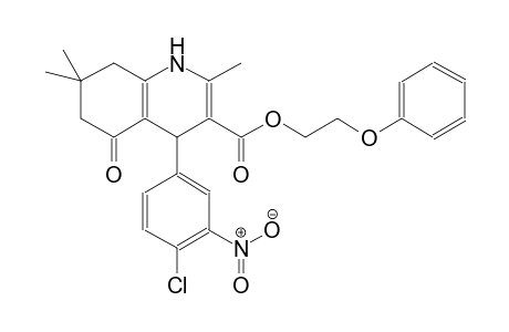 3-quinolinecarboxylic acid, 4-(4-chloro-3-nitrophenyl)-1,4,5,6,7,8-hexahydro-2,7,7-trimethyl-5-oxo-, 2-phenoxyethyl ester