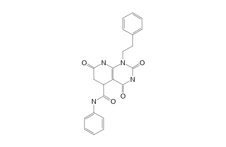 N-Phenyl-2,4,7-trioxo-1-(2-phenylethyl)-1,2,3,4,5,6,7,8-octahydropyrido[2,3-d]pyrimidine-5-carboxamide