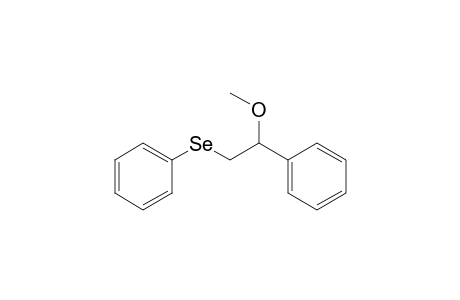 Benzene, [(2-methoxy-2-phenylethyl)seleno]-