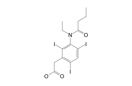 [3-(N-ethylbutyramido)-2,4,6-triiodophenyl]acetic acid