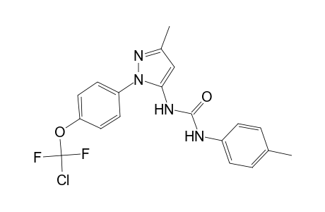 urea, N-[1-[4-(chlorodifluoromethoxy)phenyl]-3-methyl-1H-pyrazol-5-yl]-N'-(4-methylphenyl)-