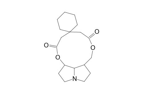 (-)-7,9-O,O-(3,3-Pentamethylene-glutaryl)-platynecine