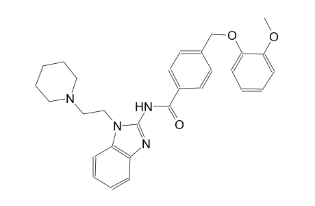 4-[(2-methoxyphenoxy)methyl]-N-{1-[2-(1-piperidinyl)ethyl]-1H-benzimidazol-2-yl}benzamide