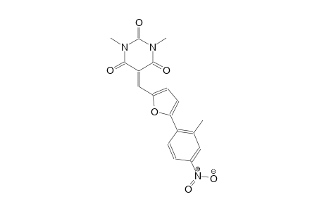 1,3-dimethyl-5-{[5-(2-methyl-4-nitrophenyl)-2-furyl]methylene}-2,4,6(1H,3H,5H)-pyrimidinetrione