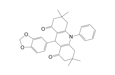 9-(1,3-benzodioxol-5-yl)-3,3,6,6-tetramethyl-10-phenyl-3,4,6,7,9,10-hexahydro-1,8(2H,5H)-acridinedione