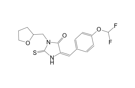 (5E)-5-[4-(difluoromethoxy)benzylidene]-3-(tetrahydro-2-furanylmethyl)-2-thioxo-4-imidazolidinone