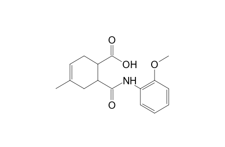 6-[(o-methoxyphenyl)carbamoyl]-4-methyl-3-cyclohexene-1-carboxylic acid