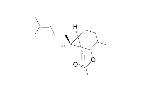 (1R*,6S*,7S*)-3,7-Dimethyl-7-(4-methylpent-3-enyl)bicyclo[4.1.0]hept-2-en-2-yl acetate