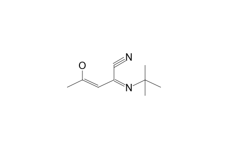 2-t-Butylimino-4-hydroxy-pent-3-enenitrile