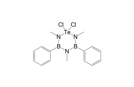 1,1-Dichloro-2,4,6-trimethyl-3,5-diphenyl-1.lambda(4).-tellura-2,4,6-triaza-3,5-diboracyclohexane