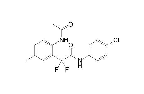2-(2-ACETAMIDO-5-METHYLPHENYL)-N-(4-CHLOROPHENYL)-2,2-DIFLUOROACETAMIDE