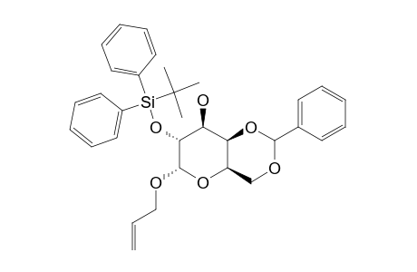 ALLYL-4,6-O-BENZYLIDENE-2-O-TERT.-BUTYLDIPHENYLSILYL-ALPHA-D-GALACTOPYRANOSIDE