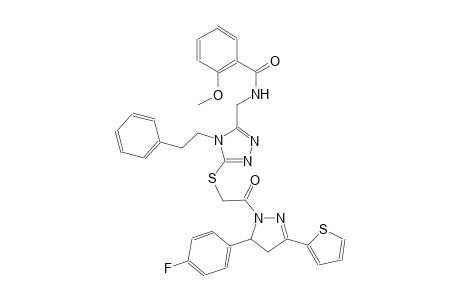 benzamide, N-[[5-[[2-[5-(4-fluorophenyl)-4,5-dihydro-3-(2-thienyl)-1H-pyrazol-1-yl]-2-oxoethyl]thio]-4-(2-phenylethyl)-4H-1,2,4-triazol-3-yl]methyl]-2-methoxy-