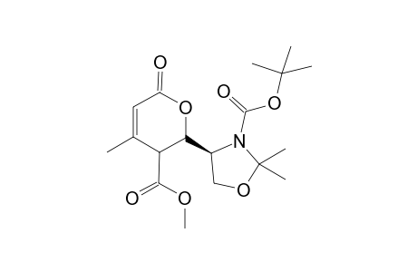 6-[4'-(S)-N-tert-butoxycarbonyl-2',2'-dimethyl-1',3'-oxazolidin-4'-yl]-5-methoxycarbonyl-4-methyl-5,6-dihydro-2H-pyran-2-one