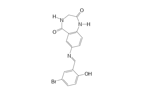 7-[(5-bromosalicylidene)amino]-3,4-dihydro-1H-1,4-benzodiazepine-2,5-dione