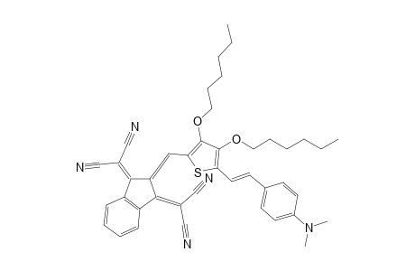 2-[1,3-Bis(dicyanomethylene)indan-2-ylidenemethyl]-3,4-dihexyloxy-5-[(E)-(4-N,N-dimethylaminobenzylidene)methyl]thiophene