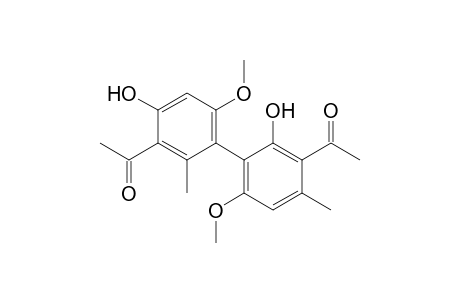 3,3'-Diacetyl-2,4'-dihydroxy-6,6'-dimethoxy-4,2'-dimethyl-biphenyl