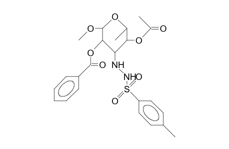 Methyl-4-O-acetyl-2-O-benzoyl-3,6-dideoxy-3-[2-(para-tolylsulfonyl)-hydrazino].alpha.-L-altro-hexapyranoside