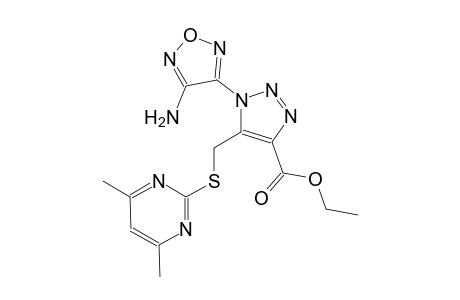 ethyl 1-(4-amino-1,2,5-oxadiazol-3-yl)-5-{[(4,6-dimethyl-2-pyrimidinyl)sulfanyl]methyl}-1H-1,2,3-triazole-4-carboxylate