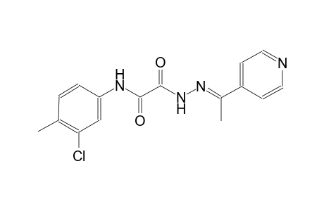 N-(3-chloro-4-methylphenyl)-2-oxo-2-{(2E)-2-[1-(4-pyridinyl)ethylidene]hydrazino}acetamide