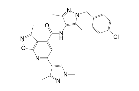 isoxazolo[5,4-b]pyridine-4-carboxamide, N-[1-[(4-chlorophenyl)methyl]-3,5-dimethyl-1H-pyrazol-4-yl]-6-(1,3-dimethyl-1H-pyrazol-4-yl)-3-methyl-