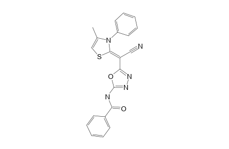 N-(5-(Cyano(4-methyl-3-phenylthiazol-2(3H)-ylidene)methyl)-1,3,4-oxadiazol-2-yl)benzamide