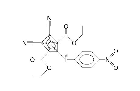 2,3-Dicyano-1,4-bis(ethoxycarbonyl)-5-(4-nitrophenyl-iodonio)-cyclopentadienide