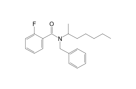 Benzamide, 2-fluoro-N-benzyl-N-(hept-2-yl)-