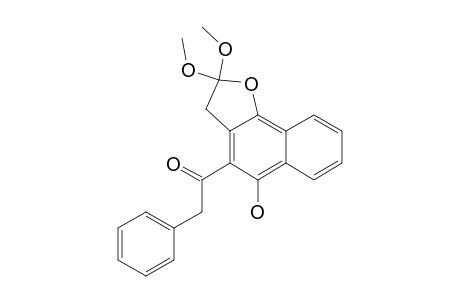 Ethanone, 1-(2,3-dihydro-5-hydroxy-2,2-dimethoxynaphtho[1,2-b]furan-4-yl)-2-phenyl-