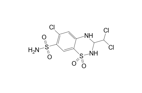 6-chloro-3-(dichloromethyl)-3,4-dihydro-2H-1,2,4-benzothiazine-7-sulfonamide, 1,1-dioxide