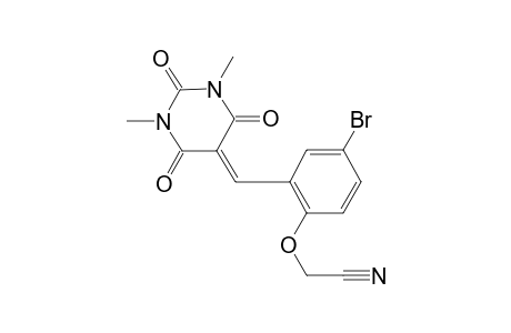 {4-bromo-2-[(1,3-dimethyl-2,4,6-trioxotetrahydro-5(2H)-pyrimidinylidene)methyl]phenoxy}acetonitrile