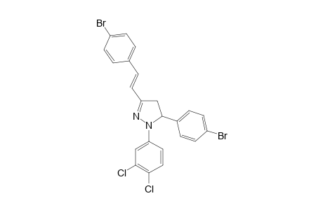 3-(4-bromophenyl)-5-[(E)-2-(4-bromophenyl)ethenyl]-2-(3,4-dichlorophenyl)-3,4-dihydropyrazole