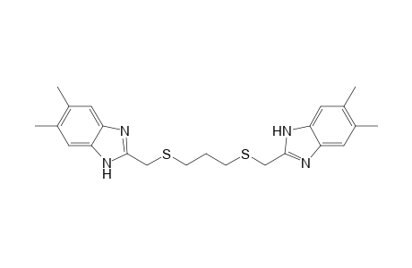 2-[[3-[(5,6-dimethyl-1H-benzimidazol-2-yl)methylthio]propylthio]methyl]-5,6-dimethyl-1H-benzimidazole