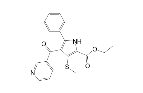 3-(methylthio)-4-nicotinoyl-5-phenyl-1H-pyrrole-2-carboxylic acid ethyl ester