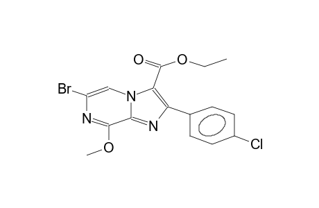 6-BrOMO-8-METHOXY-3-ETHOXYCARBONYL-2-(4'-CHLOROPHENYL)-IMIDAZO-[1,2-A]-PYRAZINE