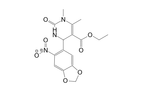 ethyl 1,6-dimethyl-4-(6-nitro-1,3-benzodioxol-5-yl)-2-oxo-1,2,3,4-tetrahydro-5-pyrimidinecarboxylate