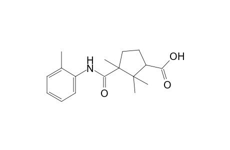 3-(o-tolylcarbamoyl)-2,2,3-trimethylcyclopentane-carboxylic acid