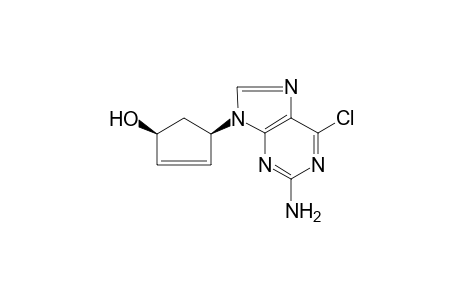 (+/-)-2-AMINO-6-CHLORO-9-(cis-4'-HYDROXYCYCLOPENT-2'-ENYL)-PURIN