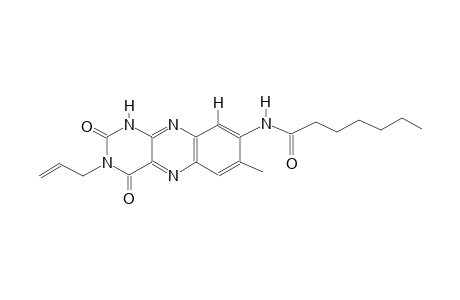 N-(3-allyl-7-methyl-2,4-dioxo-1,2,3,4-tetrahydrobenzo[g]pteridin-8-yl)heptanamide