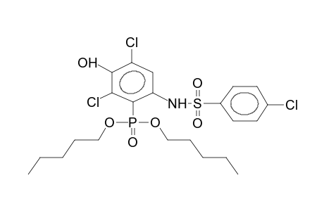 4-PARA-CHLOROPHENYLSULPHONYLAMIDO-3-DIPENTOXYPHOSPHORYL-2,6-DICHLOROPHENOL