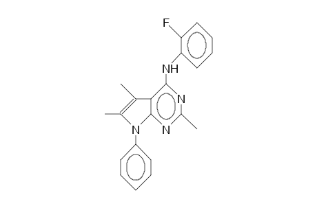 N-(2-Fluoro-phenyl)-7-phenyl-2,5,6-trimethyl-7H-pyrrolo(2,3-D)pyrimidin-4-amine