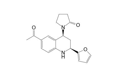 (2S*,4S*)-1,2,3,4-Tetrahydro-2-(2'-furyl)-6-acetyl-4-(2-oxopyrrodinyl)quinoline