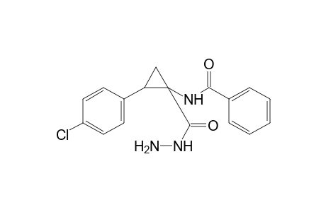 1-benzamido-2-(p-chlorophenyl)cyclopropanecarboxylic acid, hydrazide