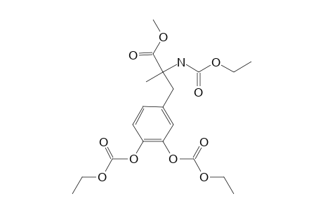 3-(3,4-Dihydroxyphenyl)-2-methyl-L-alanine, N,o,o'-tri(ethoxycarbonyl)-, methyl ester