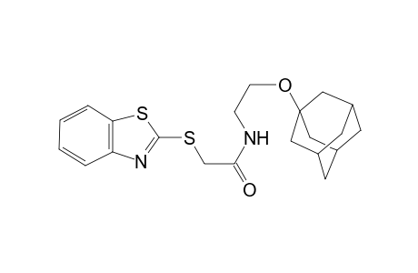 N-[2-(1-adamantyloxy)ethyl]-2-(1,3-benzothiazol-2-ylsulfanyl)acetamide