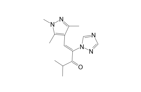 (1Z)-4-methyl-2-(1H-1,2,4-triazol-1-yl)-1-(1,3,5-trimethyl-1H-pyrazol-4-yl)-1-penten-3-one