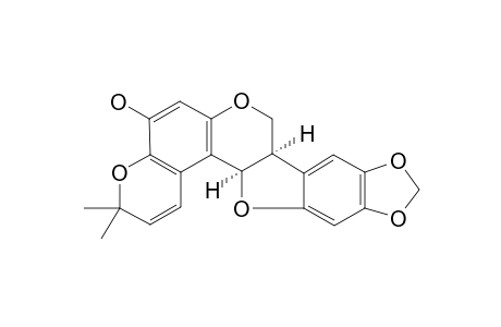 MAACKIAPTEROCARPAN-B;3-HYDROXY-8,9-METHYLENEDIOXY-[2',2'-DIMETHYL-PYRANO-(5',6':1,2)]-[6AR,11AR]-PTEROCARPAN