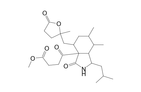 3aH-Isoindole-3a-butanoic acid, octahydro-6,7-dimethyl-1-(2-methylpropyl)-.gamma.,3-dioxo-4-[(tetrahydro-2-methyl-5-oxo-2-furanyl)methyl]-, methyl ester